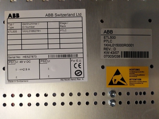 P7LC ABB Kontrol Sistemi Şasi PLC Yedek Parçaları 1KHL015000R0001