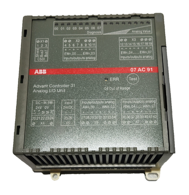 07AC91 GJR5252300R0101 ABB AC31 Analog I/O Modülü 8AC 24VDC AC U/I 12bit+Sign