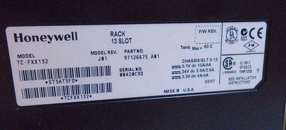 TC-FXX132 Honeywell Experion 13 PLC modülü için şasi raf stokta