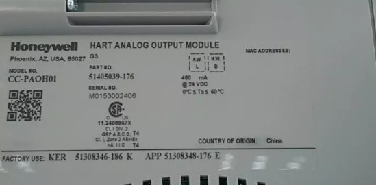 CC-PAOH01 Honeywell Hart Analog Çıktı Modülü DCS Parçaları PLC Modülü