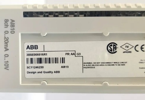 ABB AI810 3BSE008516R1 Analog Giriş Modülü 8 Kanal Modülü 800XA PLC