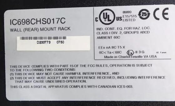 IC698CHS017 GE PACSystems RX7i Racks 17 Slot Ön ve Arka Montaj CPU ve I / O yapılandırmaları