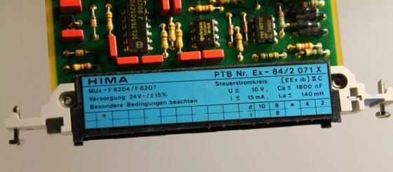 F6204 HIMA PLC Modülü Verimliliği Artıran Denetimci Sistem Güç Tedarik Modülü
