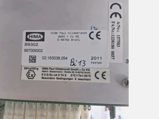 B9302 997009302 02.163038.054 HIMA 21 SLOT RAK