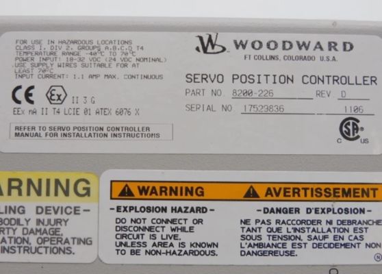 8200-226 Woodward Servo Pozisyon Kontrol Cihazı