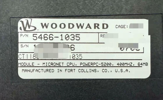 5466-1035 Çoklu İletişim Arayüzleri ve Basit veya Artı Konfigurasyonlu Woodward Mikronet-CPU Modülü