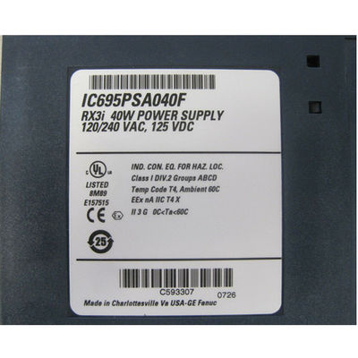 Güç Kaynağı GE Fanuc PLC Ge Ic695psa040 Pac Systems Rx3i Plc