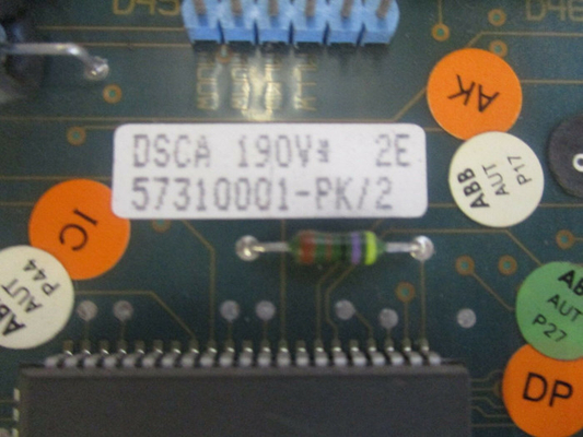 DSCA190V ABB Haberleşme İşlemci Modülü PLC Yedek Parçaları 57310001-PK