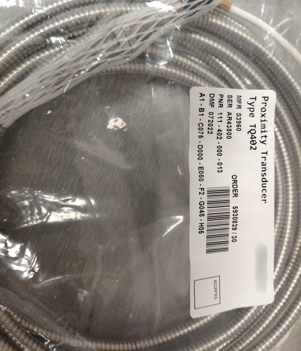 TQ402 111-402-000-013 Döner Makine Çapalarının Göreceli titreşim ve Eksenel Konumunun Ölçülmesi için Otomasyon