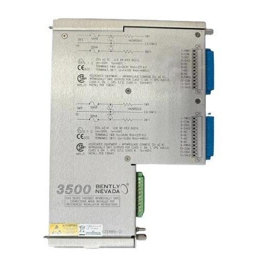 3500/42M-05-00 135489-02 Bently Nevada I/O Modülü İç Engellerle İç Bitişler 2 X Prox/Accel