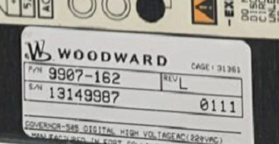 Woodward 9907-162 220 Vac power input Digital Governor Turbine Control +24 Vdc at 1 A
